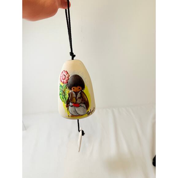 Hand Painted DeGrazia  Sandstone Wind Tamer Bell - Picture 10 of 11